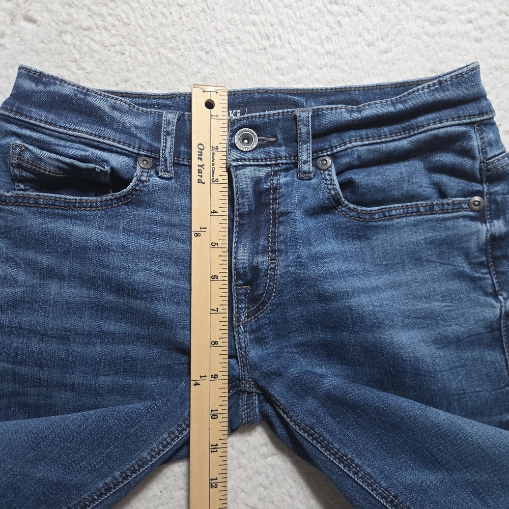BKE Aiden Slim Mid Rise Boot Leg Jeans Women 27x26 Blue Denim - Picture 5 of 9